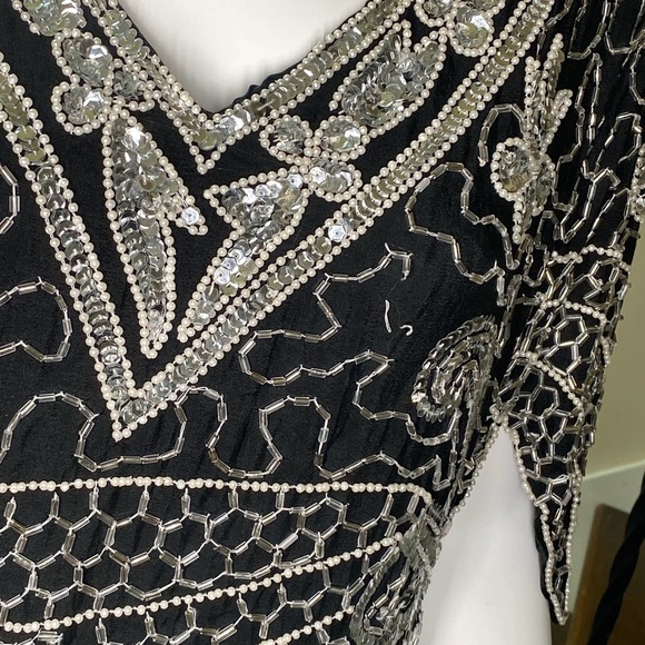 Vintage Shakti Shark Bite Beaded Top, M0578 - Picture 3 of 8